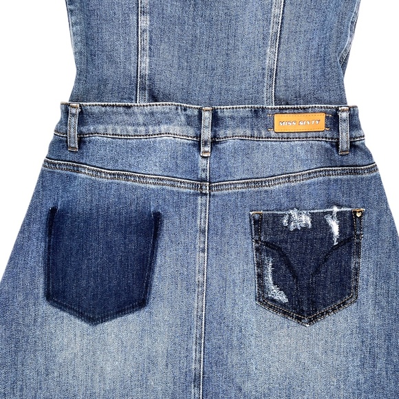 MISS SIXTY Denim Overall Dress Size Small - Picture 11 of 14